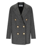 HARRIS WHARF LONDON ANTHRACITE GREY DOUBLE-BREASTED CABAN