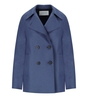 HARRIS WHARF LONDON DENIM DOUBLE-BREASTED CABAN