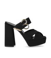 LOVE MOSCHINO SCHWARZE SANDALE MIT ABSATZ