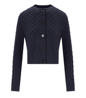 MAX MARA WEEKEND AFOSI BLUE CROPPED CARDIGAN