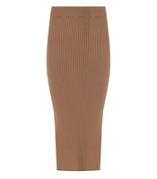 MAX MARA WEEKEND CALOTTA TERRA RIBBED KNITTED SKIRT