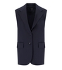 MAX MARA WEEKEND DONNA BLUE SINGLE-BREASTED VEST