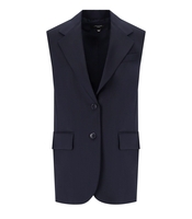 MAX MARA WEEKEND DONNA BLUE SINGLE-BREASTED VEST