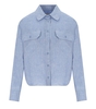 MAX MARA WEEKEND EUREKA LIGHT BLUE CROPPED SHIRT