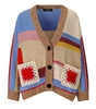 MAX MARA WEEKEND GIORNO MULTICOLORED PATCHWORK CARDIGAN