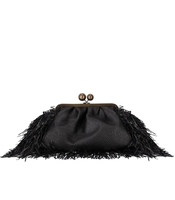 MAX MARA WEEKEND PASTICCINO BELFORD MEDIUM BLACK CLUTCH