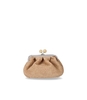 MAX MARA WEEKEND PASTICCINO PALMAS SMALL BEIGE CLUTCH