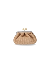 MAX MARA WEEKEND PASTICCINO PALMAS SMALL BEIGE CLUTCH