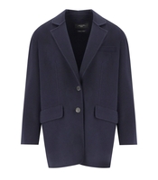MAX MARA WEEKEND RELAIS BLUE SINGLE-BREASTED JACKET