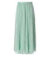 TWINSET GREEN LACE PLEATED SKIRT