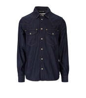 VERSACE JEANS COUTURE DUNKELBLAUES DENIM HEMD
