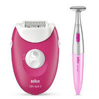 Epilatore Epilierer Silk-épil 3-420 Rosa,  Bianco 20 pinzette