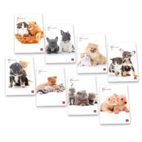 Quaderno Dolci Cuccioli Quadretti 5M - A4 - 20 Fogli - 10 Pezzi - Motivi Vari