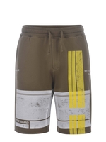 Shorts Stone Island in felpa di cotone