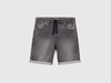 Benetton,  Bermuda In Denim Elasticizzato,  size XL,  Grigio Scuro,  Bambini