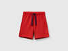 Benetton,  Bermuda In Felpa 100% Cotone Bio,  size 104,  Rosso Mattone,  Bambini