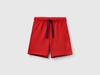 Benetton,  Bermuda In Felpa 100% Cotone Bio,  size 110,  Rosso Mattone,  Bambini