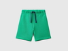 Benetton,  Bermuda In Felpa 100% Cotone Bio,  size 110,  Verde,  Bambini