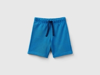 Benetton,  Bermuda In Felpa 100% Cotone Bio,  size 116,  Blu,  Bambini