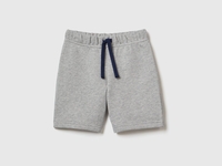 Benetton,  Bermuda In Felpa 100% Cotone Bio,  size 116,  Grigio Chiaro,  Bambini