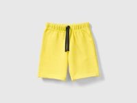 Benetton,  Bermuda In Felpa 100% Cotone Bio,  size 82,  Giallo,  Bambini