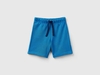 Benetton,  Bermuda In Felpa 100% Cotone Bio,  size 98,  Blu,  Bambini