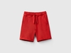 Benetton,  Bermuda In Felpa Di Puro Cotone,  size 3XL,  Rosso Mattone,  Bambini