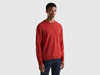 Benetton,  Maglia Girocollo Bordeaux In Pura Lana Merino,  size XXL,  Bordeaux,  Uomo