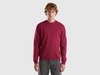Benetton,  Maglia Girocollo Prugna In Pura Lana Merino,  size S,  Prugna,  Uomo