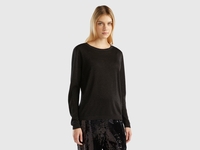 Benetton,  Maglia In Misto Viscosa Con Lurex,  size XS,  Nero,  Donna