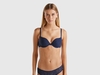 Benetton,  Reggiseno Push Up In Pizzo Stretch,  size,  Blu Scuro,  Donna