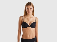 Benetton,  Reggiseno Push Up In Pizzo Stretch,  size,  Nero,  Donna