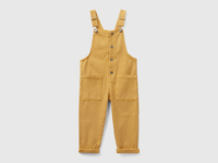 Benetton,  Salopette Con Tasche E Bottoni,  size 104,  Cammello,  Bambini