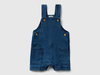 Benetton,  Salopette Corta Effetto Denim,  size 56,  Blu,  Bambini