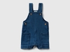 Benetton,  Salopette Corta Effetto Denim,  size 68,  Blu,  Bambini