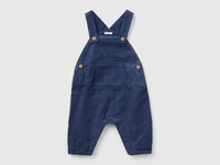 Benetton,  Salopette In Velluto,  size 74,  Blu Scuro,  Bambini
