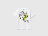 Benetton,  T-shirt Garfield ©2024 By Paws,  Inc.,  size S,  Bianco,  Bambini