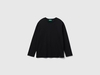 Benetton,  T-shirt Girocollo 100% Cotone Bio,  size 3XL,  Nero,  Bambini