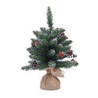 Albero di Natale da tavolo Corvara 45 cm 42 rami con bacche e pigne