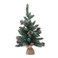 Albero di Natale da tavolo Corvara 60 cm 53 rami con bacche e pigne