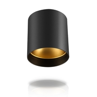 Applique da soffitto Lipsia nero rotondo 1 x GU10