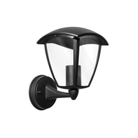 Applique esterno Efesto up nero IP44 1 x E27