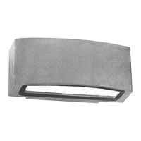 Applique esterno Michelangelo grigio chiaro impermeabile IP54 1 x E27