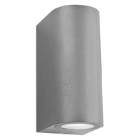 Applique esterno Tiziano grigio chiaro impermeabile IP44 2 x GU10