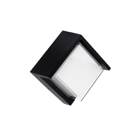 Applique Led 12W IP65 per esterno quadrato Bianco Neutro 4000K nero