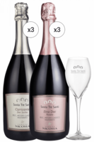 3 Brut Carricante Sosta Tre Santi Nicosia + 3 Rosé + OMAGGIO 6 bicchieri Sosta Tre Santi