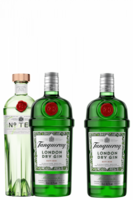 3 Gin Tanqueray No.Ten 70cl + 2 Gin Tanqueray 1Litro + OMAGGIO 1 Gin Tanqueray 1Litro