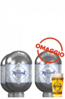 4 Fusti Birra Messina Cristalli Di Sale Blade 8 Litri + 1 OMAGGIO + 6 bicchieri Messina 20cl