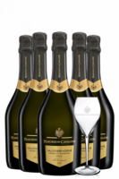 6 Bottiglie Valdobbiadene Prosecco Superiore DOCG Millesimato Brut 2023 Maschio Dei Cavalieri + OMAGGIO 6 bicchieri Maschio Dei Cavalieri