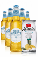 Birra Moretti Filtrata A Freddo da 24 x 33cl + Amica Chips Rosmarino Alfredo